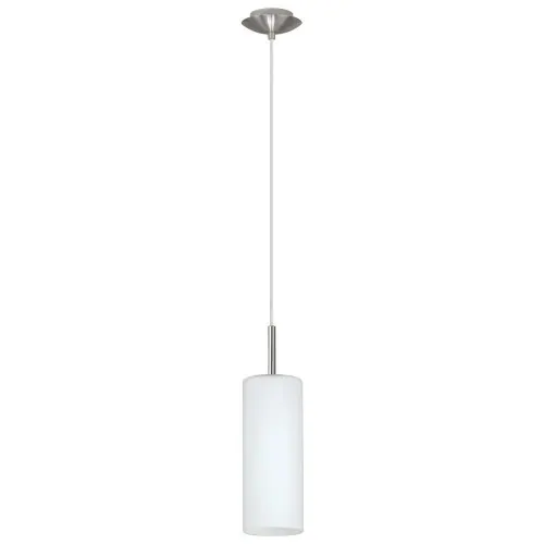 Подвесной светильник 60Вт, никель белый